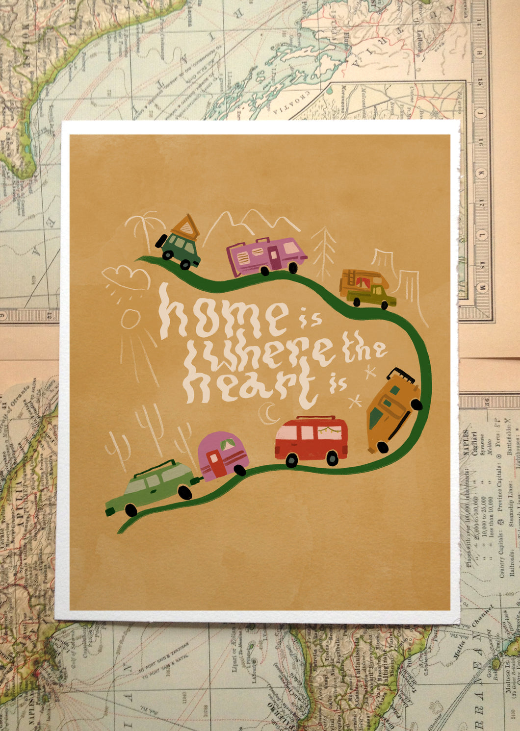 Home is Where the Heart Is Illustration Print