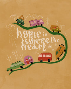 Home is Where the Heart Is Illustration Print