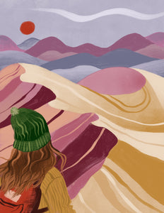 Inspiring Scenes: Desert Dunes Illustration Print