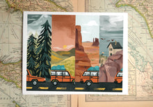 Road Trip Illustration Print